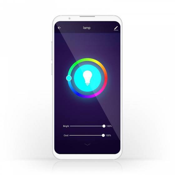 Ampoule connectée LED Nedis SmartLife E14 4.5W 350lm A+ blanc chaud et RGB  2700 K Android et iOS bougie WIFILC11WTE14